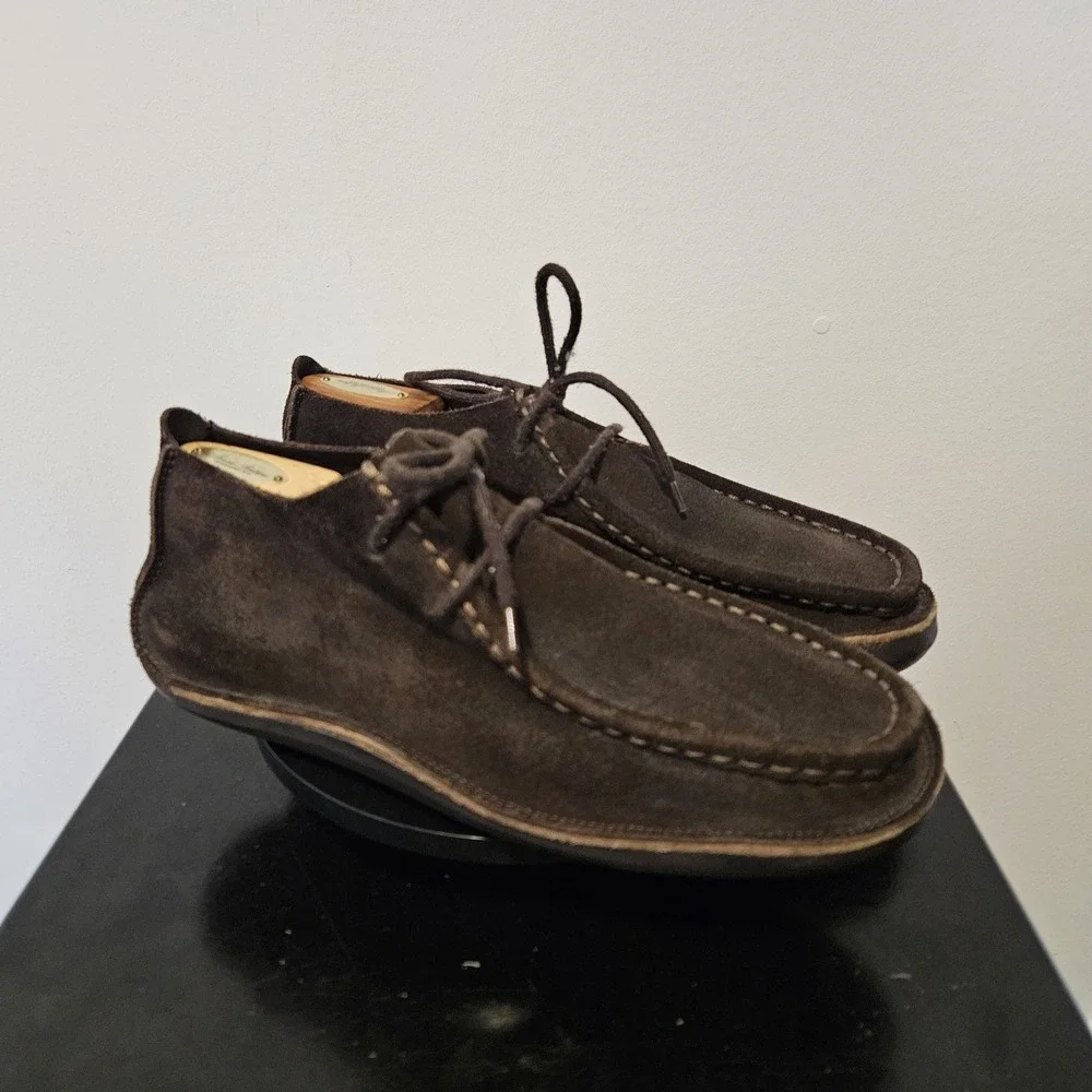 J Crew Y2K Sidney Chukka Boots Mens 11 Chocolate Brown Suede Leather Preppy